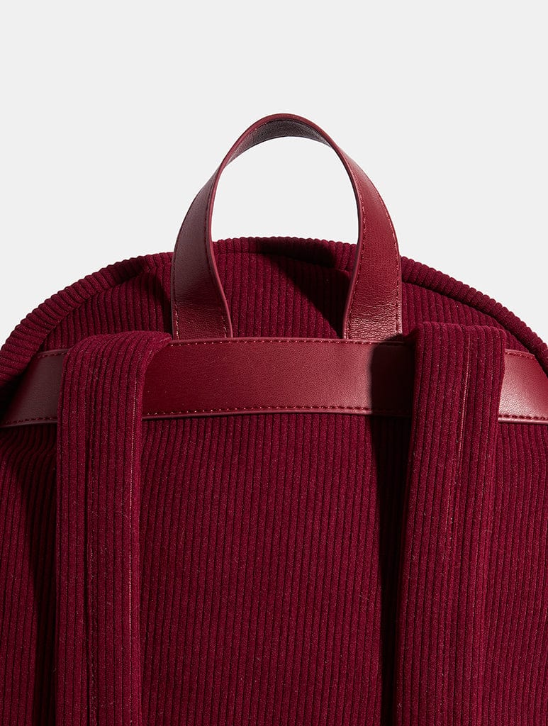 Burgandy Ditsy Flower Embroidered Backpack Backpacks Skinnydip London
