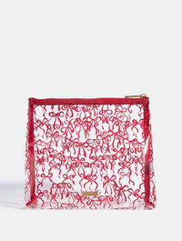 Burgundy Bow Wash Bag Wash Bags Skinnydip London