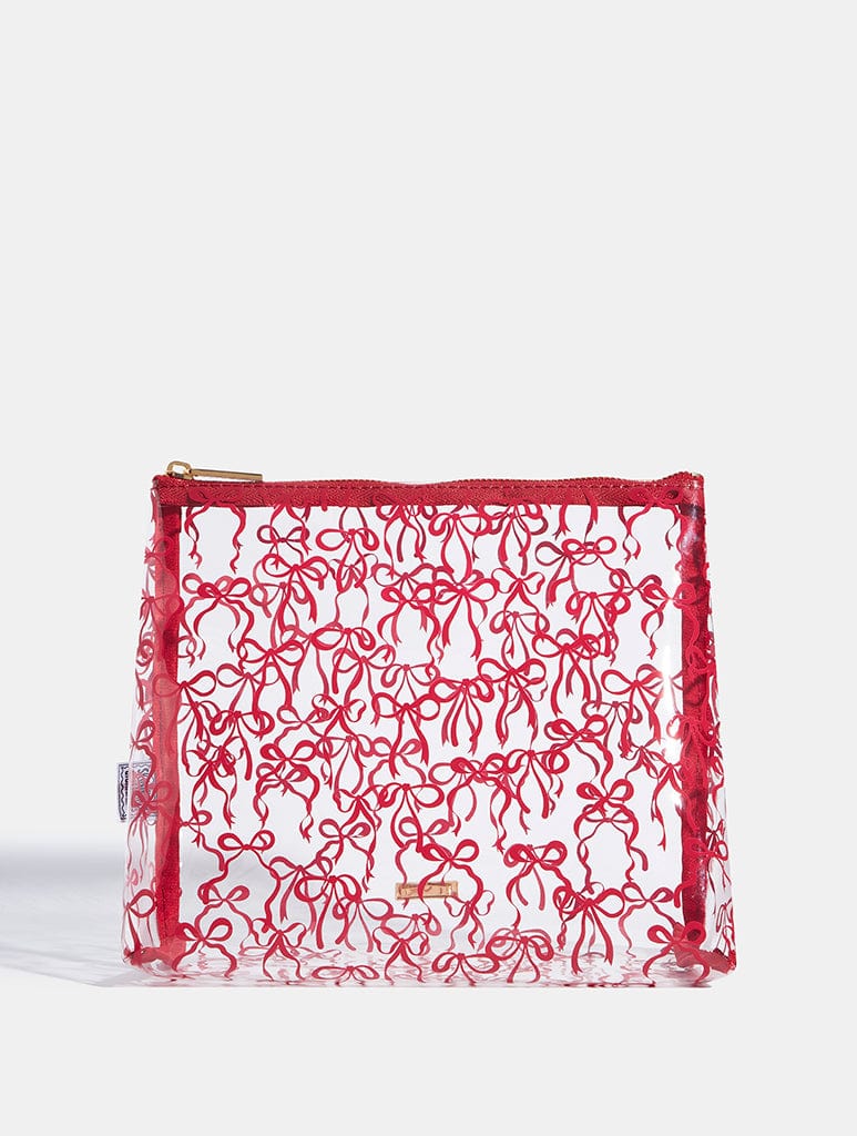 Burgundy Bow Wash Bag Wash Bags Skinnydip London