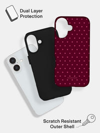 Burgundy Mini Dots Ultra Protective iPhone Case Phone Cases Skinnydip London