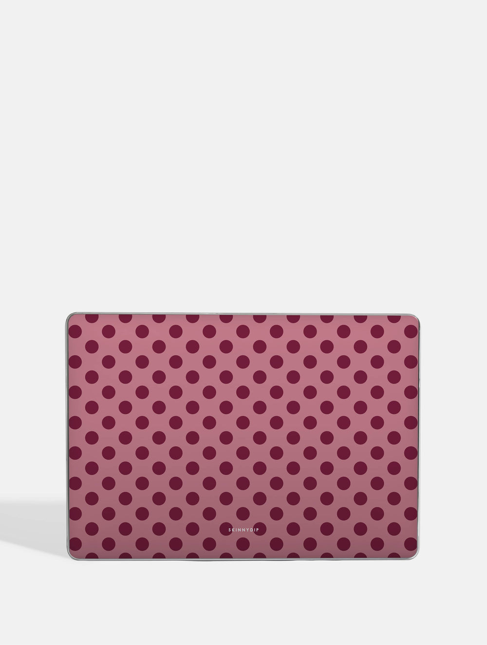 Burgundy Red Large Polka Dot MacBook Case Laptop Cases Skinnydip London
