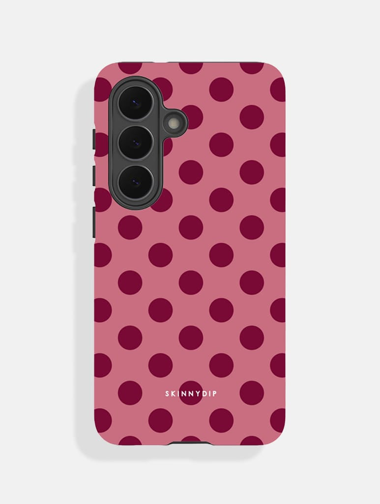 Burgundy Red Large Polka Dot Ultra Protective Samsung Case Phone Cases Skinnydip London