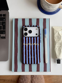Busy Dilly Dallying Stripey Quote Ultra Protective iPhone Case Phone Cases Skinnydip London