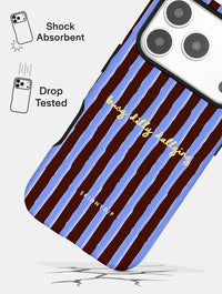 Busy Dilly Dallying Stripey Quote Ultra Protective iPhone Case Phone Cases Skinnydip London