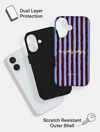 Busy Dilly Dallying Stripey Quote Ultra Protective iPhone Case Phone Cases Skinnydip London