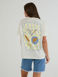 Butter Me Up T-Shirt In White Tops & T-Shirts Skinnydip London