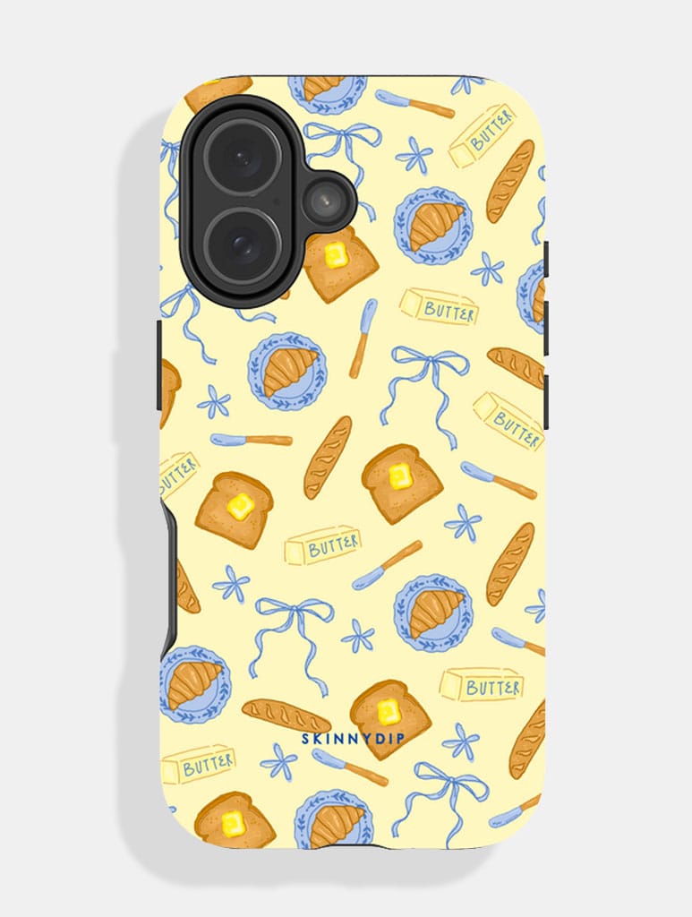 Butter Yellow Breakfast Pattern Ultra Protective iPhone Case Phone Cases Skinnydip London