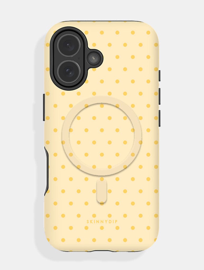 Butter Yellow Mini Dots Magsafe Ultra Protective iPhone Case Phone Cases Skinnydip London