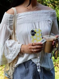 Butter Yellow Polka Dots Ultra Protective iPhone Case Phone Cases Skinnydip London