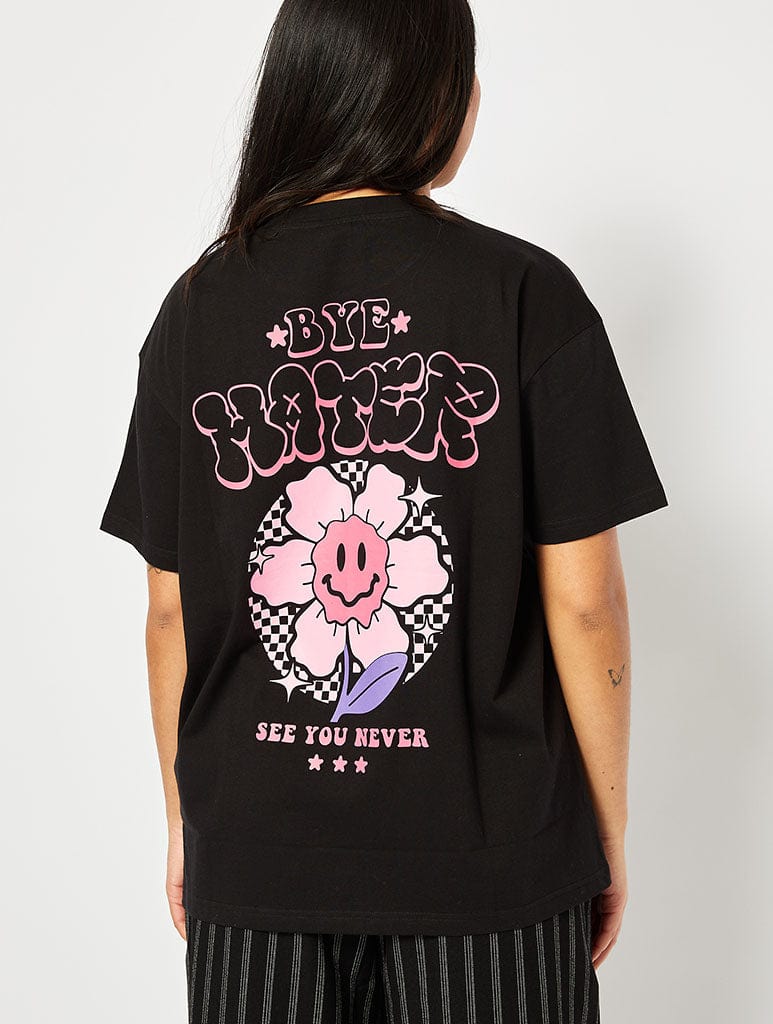 Bye Hater Oversized Acid Wash T-Shirt Tops & T-Shirts Skinnydip London