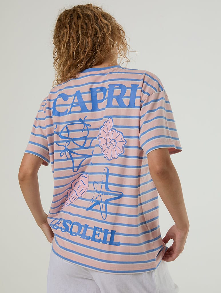 Capri Le Soleil Stripe T-Shirt Tops & T-Shirts Skinnydip London