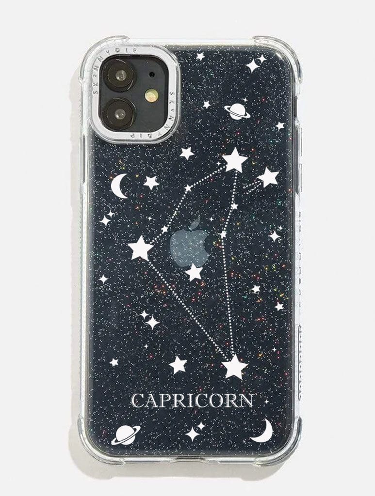 Capricorn Celestial Zodiac Glitter Shock iPhone Case Phone Cases Skinnydip London