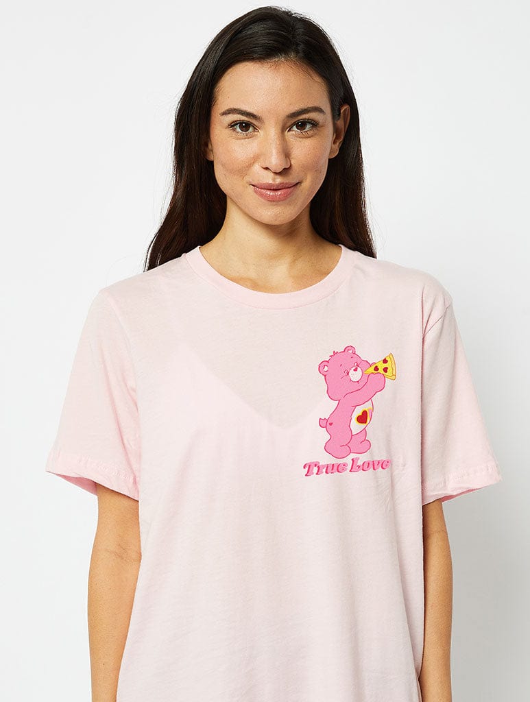 Care Bears True Love T-Shirt in Pink Tops & T-Shirts Skinnydip London