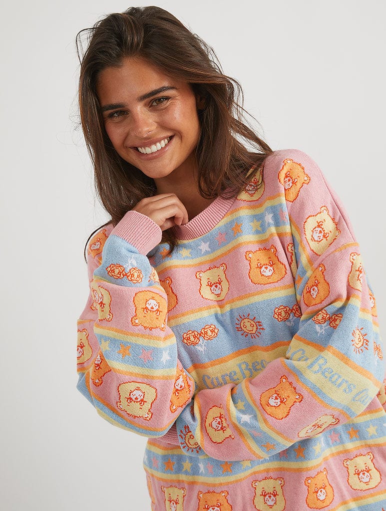 Care Bears x Skinnydip Striped Knitted Jumper Jumpers & Cardigans Skinnydip London