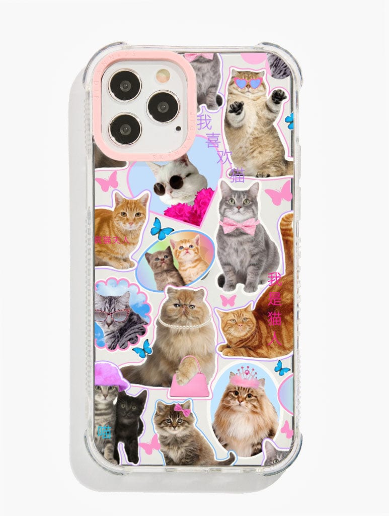 Cat Sticker Shock iPhone Case Phone Cases Skinnydip London