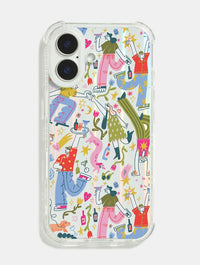 Catarina Morais x Skinnydip People Pattern Shock iPhone Case Phone Cases Skinnydip London
