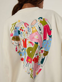 Catarina Morais x Skinnydip Sweatshirt In White Hoodies & Sweatshirts Skinnydip London