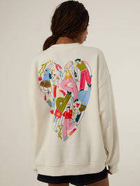 Catarina Morais x Skinnydip Sweatshirt In White Hoodies & Sweatshirts Skinnydip London