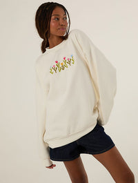 Catarina Morais x Skinnydip Sweatshirt In White Hoodies & Sweatshirts Skinnydip London
