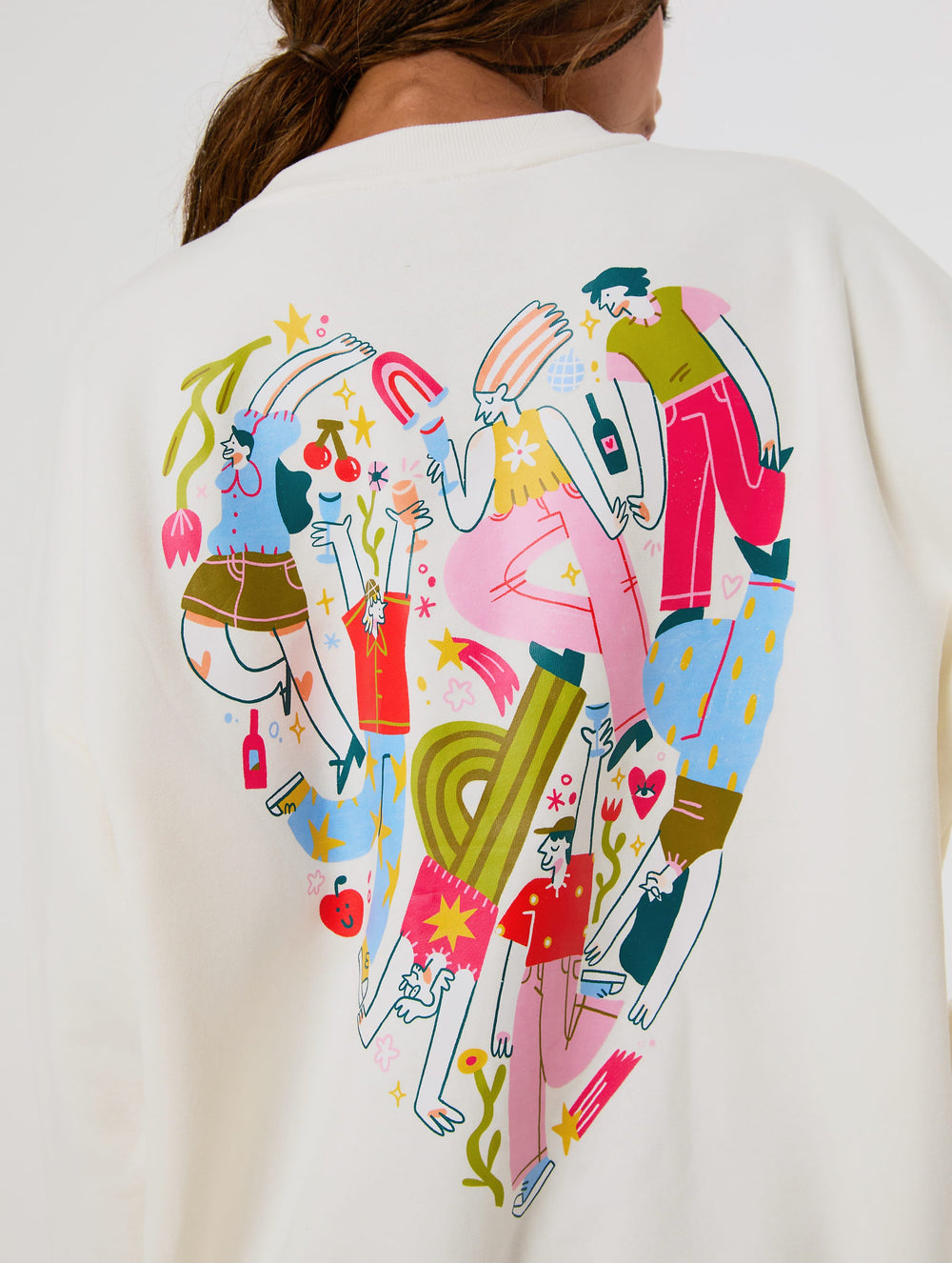 Catarina Morais x Skinnydip Sweatshirt In White Hoodies & Sweatshirts Skinnydip London