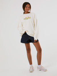 Catarina Morais x Skinnydip Sweatshirt In White Hoodies & Sweatshirts Skinnydip London