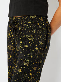 Celestial Cami & Trouser Pyjama Set in Black Lingerie & Nightwear Skinnydip London