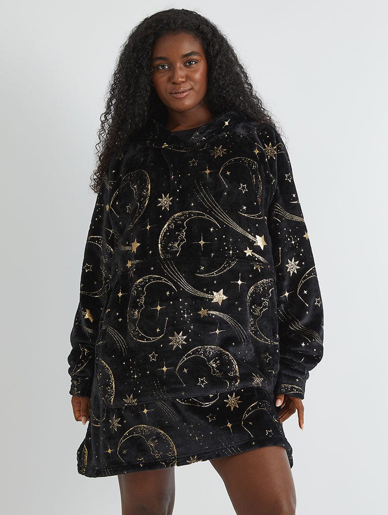 Celestial Gold Blanket Hoodie Lingerie & Nightwear Skinnydip London