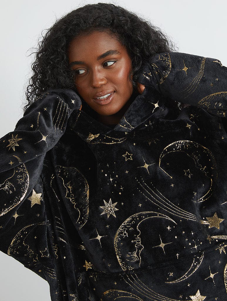 Celestial Gold Blanket Hoodie Lingerie & Nightwear Skinnydip London