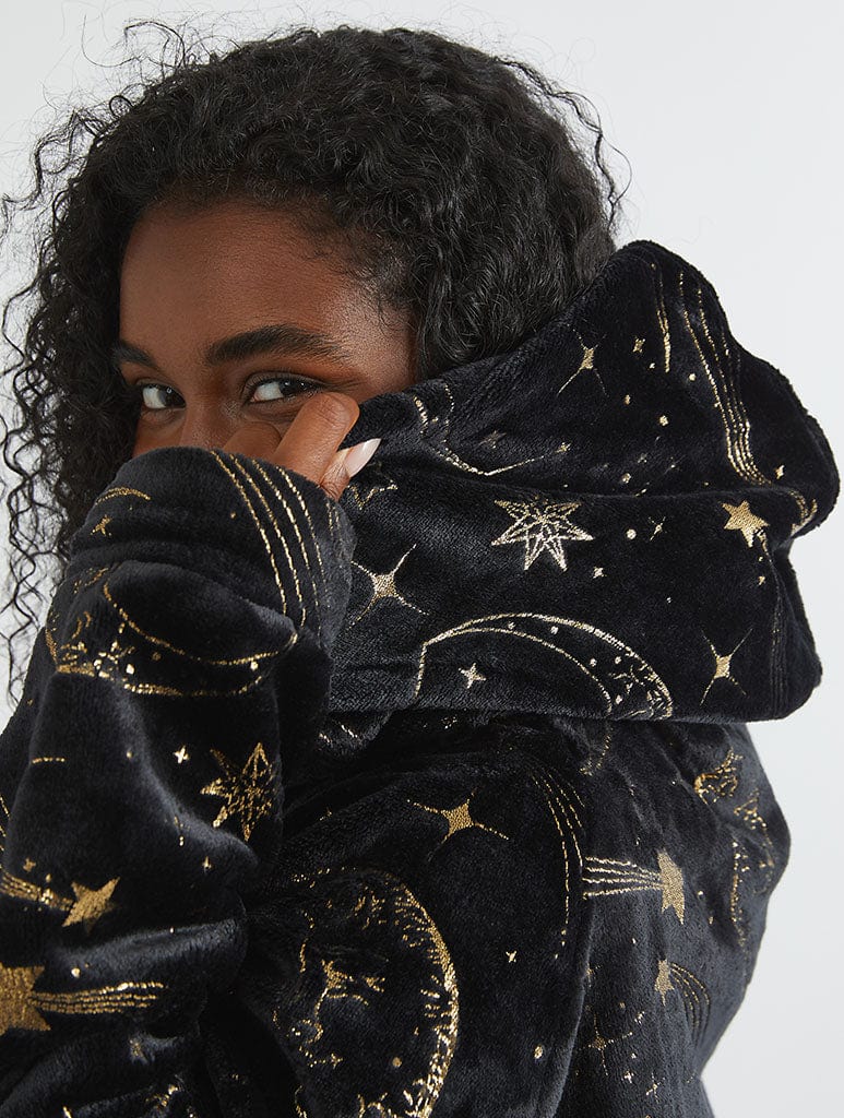 Celestial Gold Blanket Hoodie Lingerie & Nightwear Skinnydip London