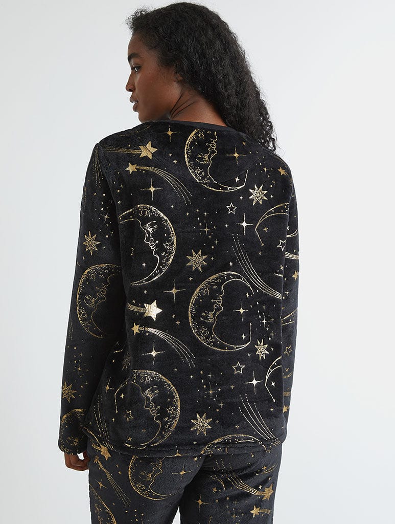 Celestial Gold Twosie Fleece Pyjama Set Lingerie & Nightwear Skinnydip London