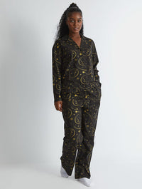 Celestial Pyjama Set in Black Lingerie & Nightwear Skinnydip London