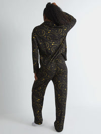 Celestial Pyjama Set in Black Lingerie & Nightwear Skinnydip London