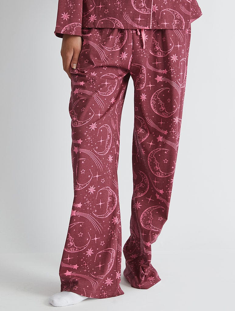 Celestial Pyjama Set in Red Lingerie & Nightwear Skinnydip London