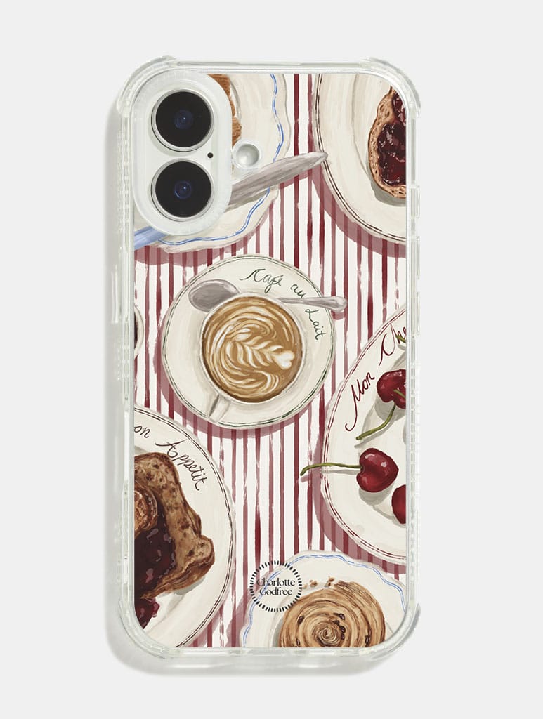 Charlotte Godfree x Skinnydip Breakfast In Paris Shock iPhone Case Phone Cases Skinnydip London