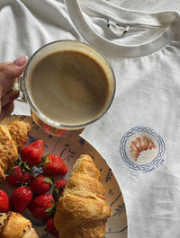 Charlotte Godfree x Skinnydip Croissants & Coffee T-Shirt Tops & T-Shirts Skinnydip London