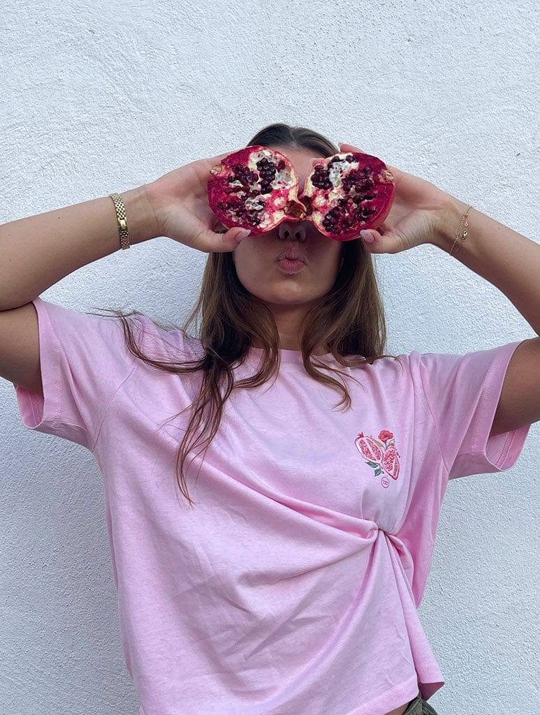 Charlotte Godfree x Skinnydip Pomegranates & Poppies T-Shirt Tops & T-Shirts Skinnydip London