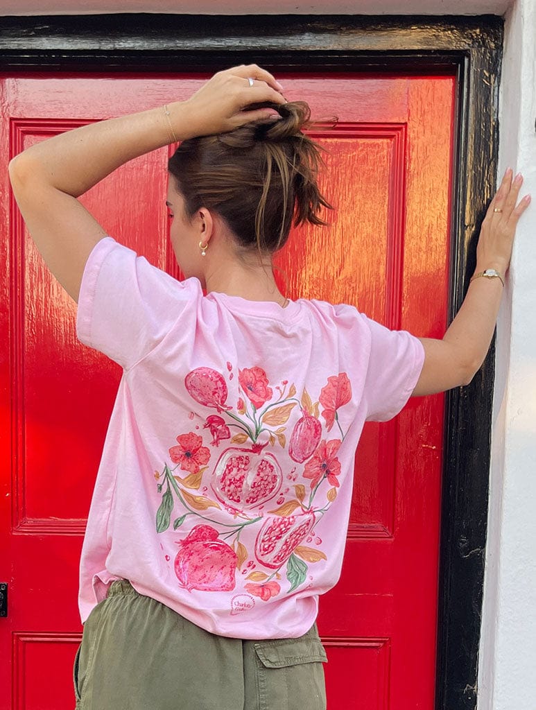Charlotte Godfree x Skinnydip Pomegranates & Poppies T-Shirt Tops & T-Shirts Skinnydip London