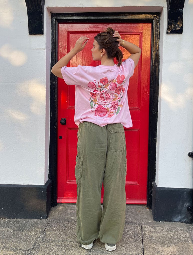 Charlotte Godfree x Skinnydip Pomegranates & Poppies T-Shirt Tops & T-Shirts Skinnydip London