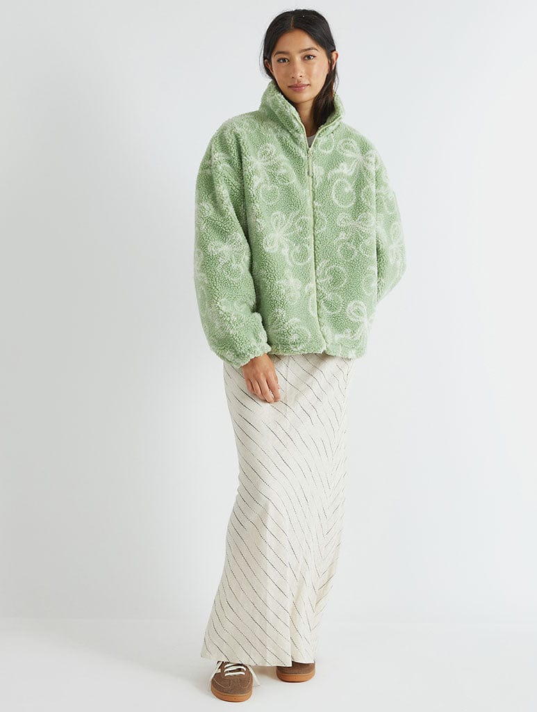 Cherry Borg Jacket Coats & Jackets Skinnydip London