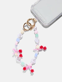 Cherry Bow Beaded Phone Charm Phone Grips Skinnydip London