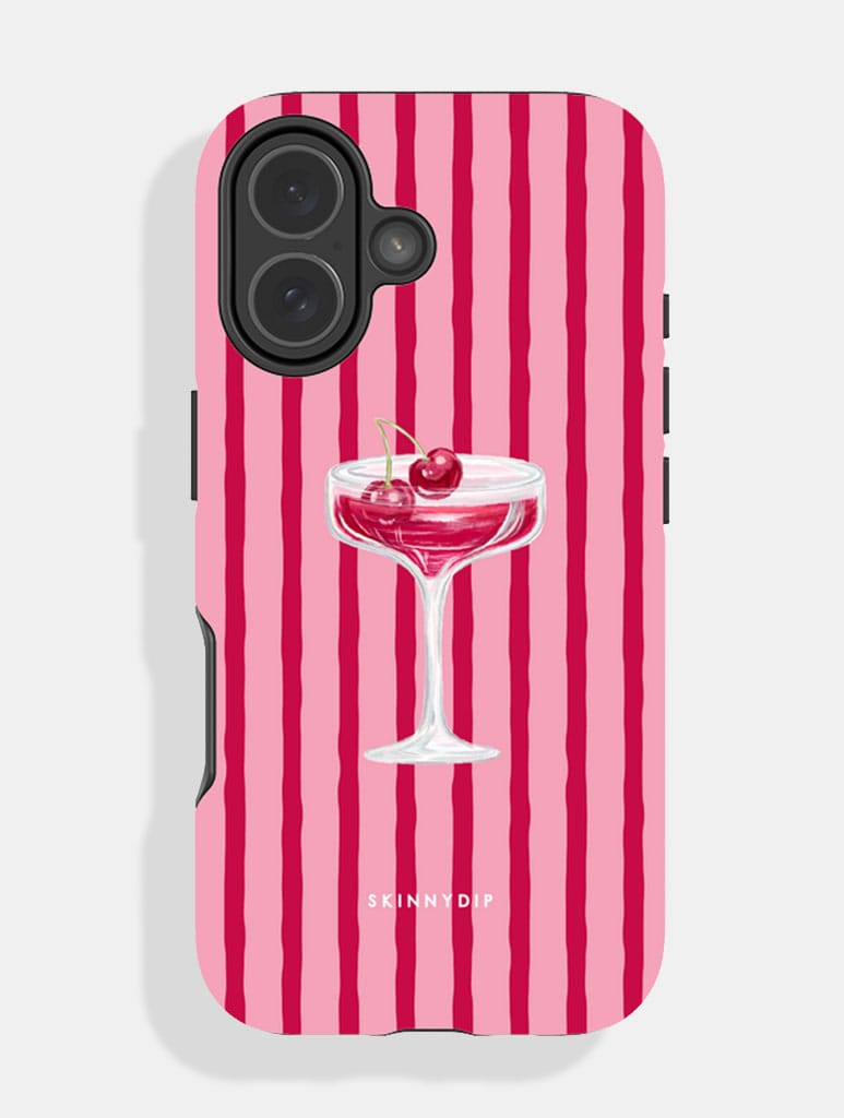 Cherry Cocktail Stripe Ultra Protective iPhone Case Phone Cases Skinnydip London