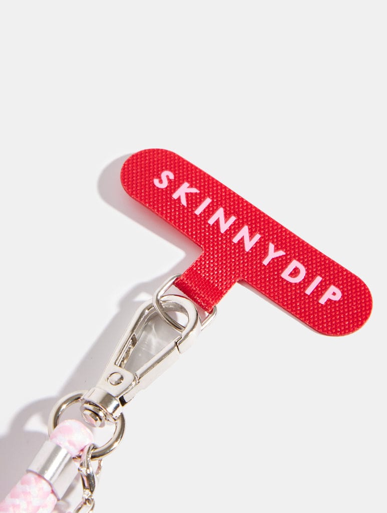 Cherry Coke Rope Phone Lanyard - Pink x White Tech Skinnydip London