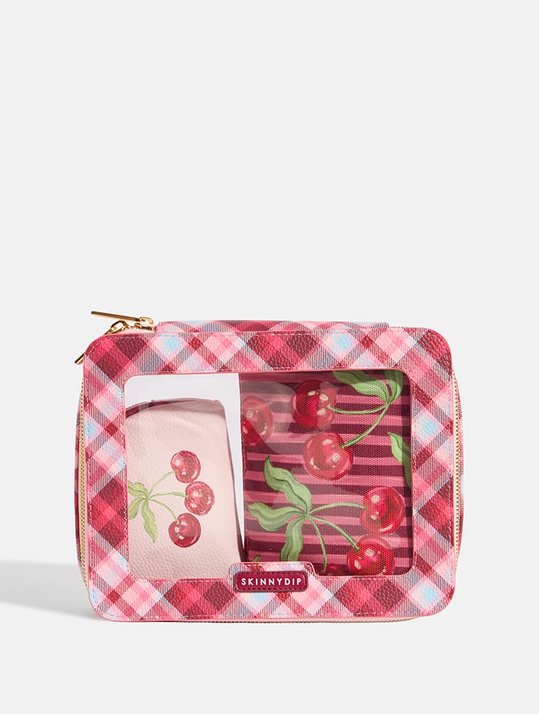 Cherry Makeup Bag Set of Three Makeup Bags & Wash Bags Skinnydip London