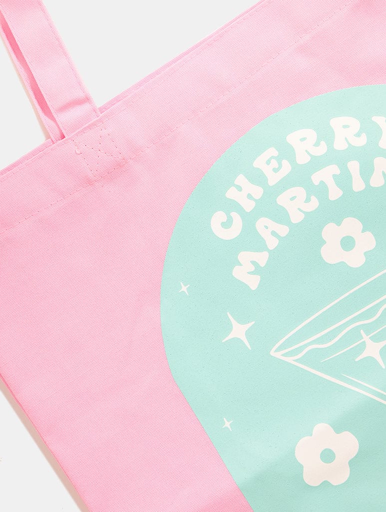 Cherry Martini Canvas Tote Bag Bags Skinnydip London