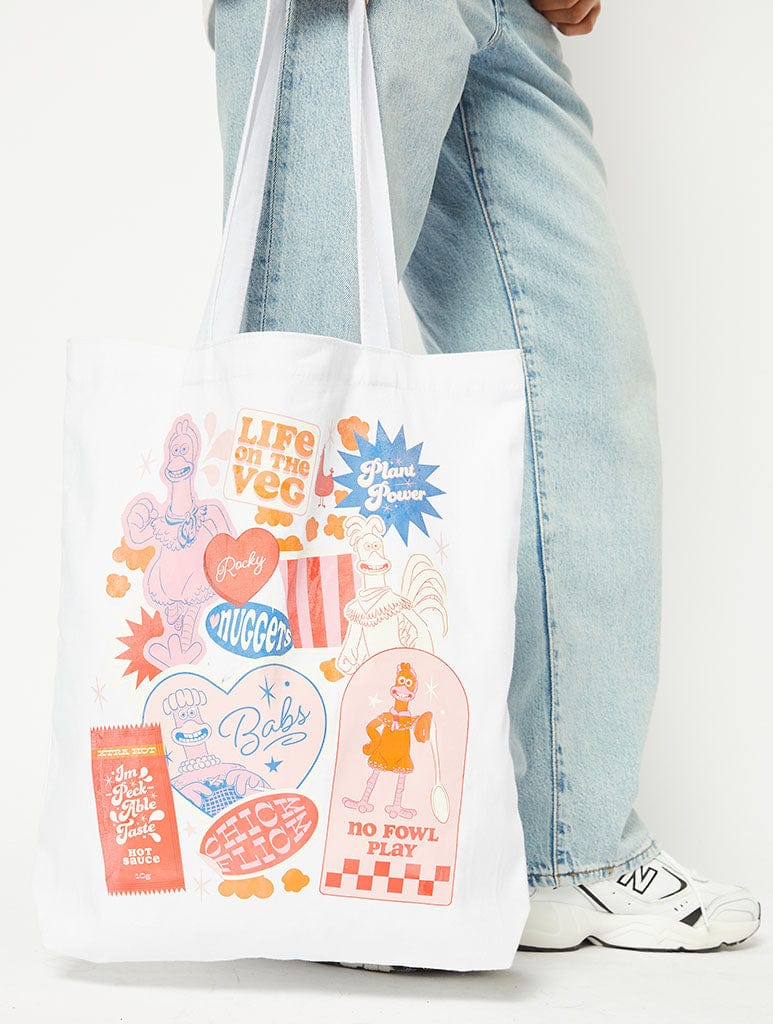 Skinnydip x Chicken Run Graphic Tote Bag | Exclusive Collaboration ...