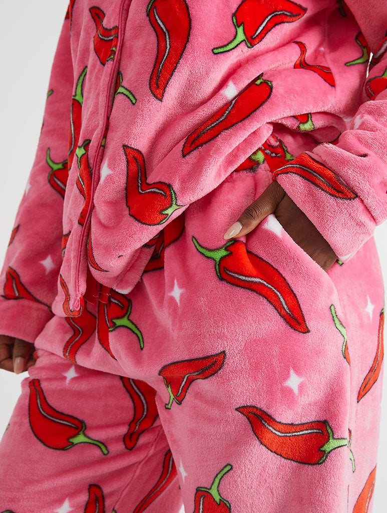 Chilli Sparkle Twosie Fleece Pyjama Set Lingerie & Nightwear Skinnydip London