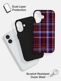 Chocolate and Blue Tartan Ultra Protective iPhone Case Phone Cases Skinnydip London