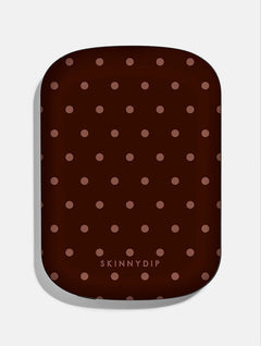 Chocolate Brown Mini Dots Portable Magsafe Charger Portable Chargers Skinnydip London