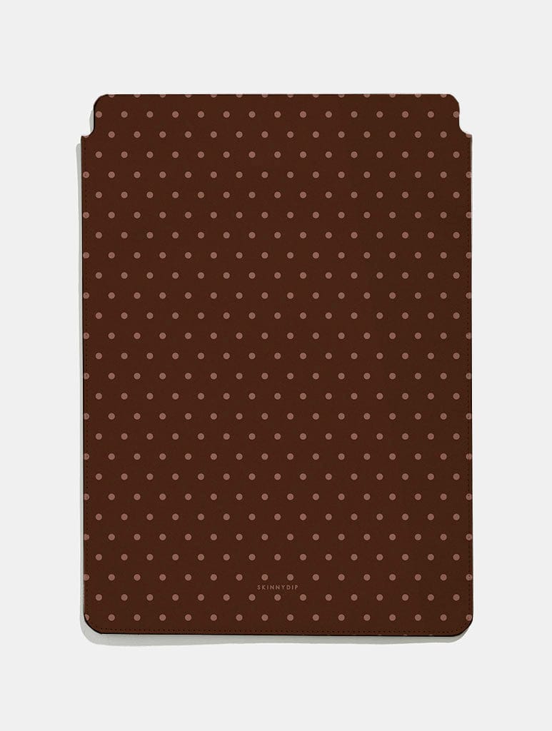 Chocolate Brown Mini Dots Tablet Sleeve Tablet Cases Skinnydip London
