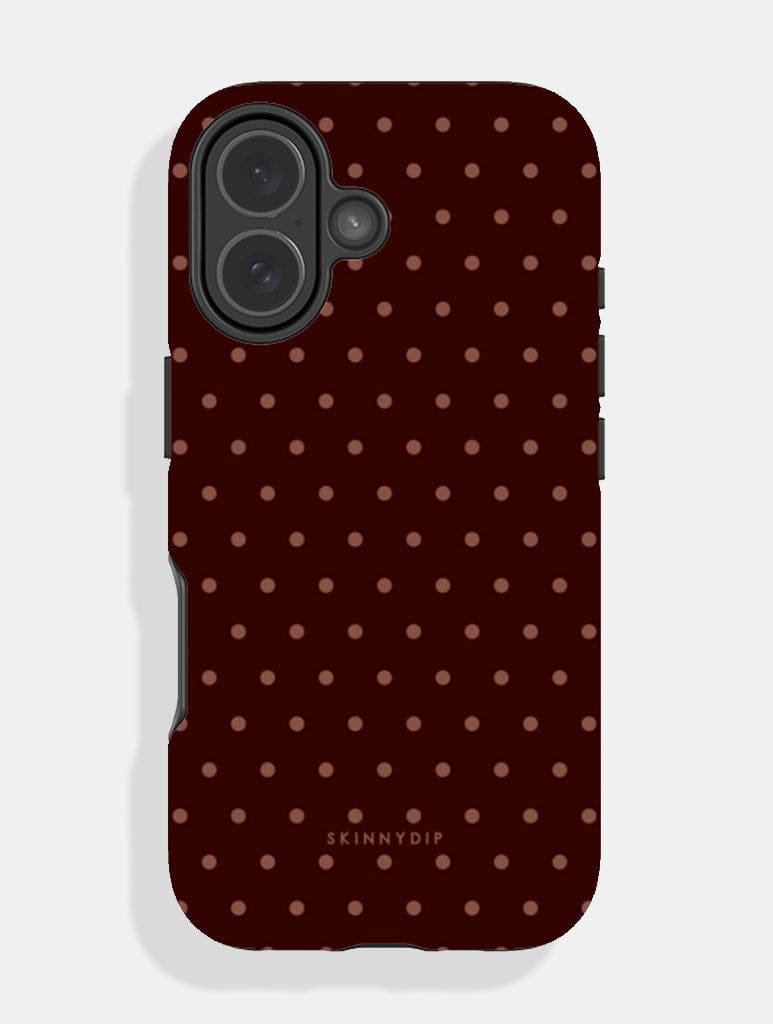 Chocolate Brown Mini Dots Ultra Protective iPhone Case Phone Cases Skinnydip London
